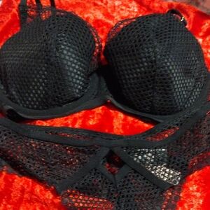 Black Mesh Lingerie Set